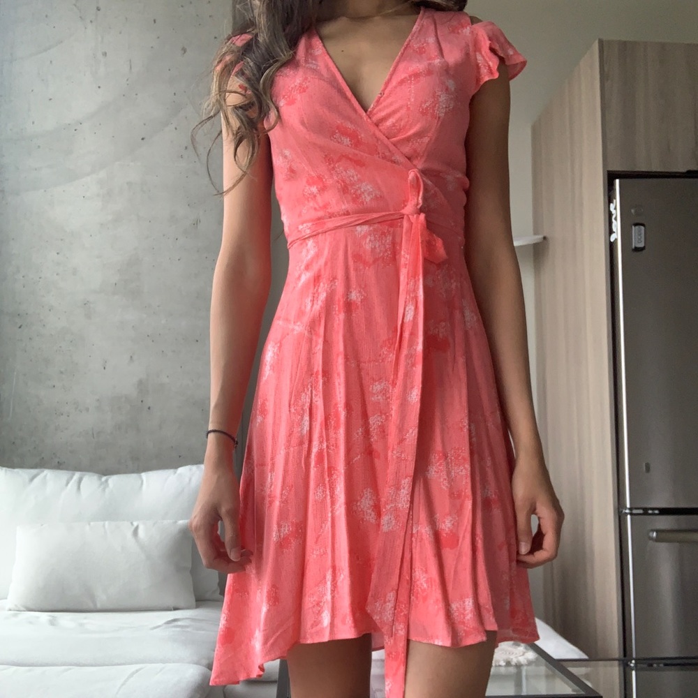 Halston wrap summer dress